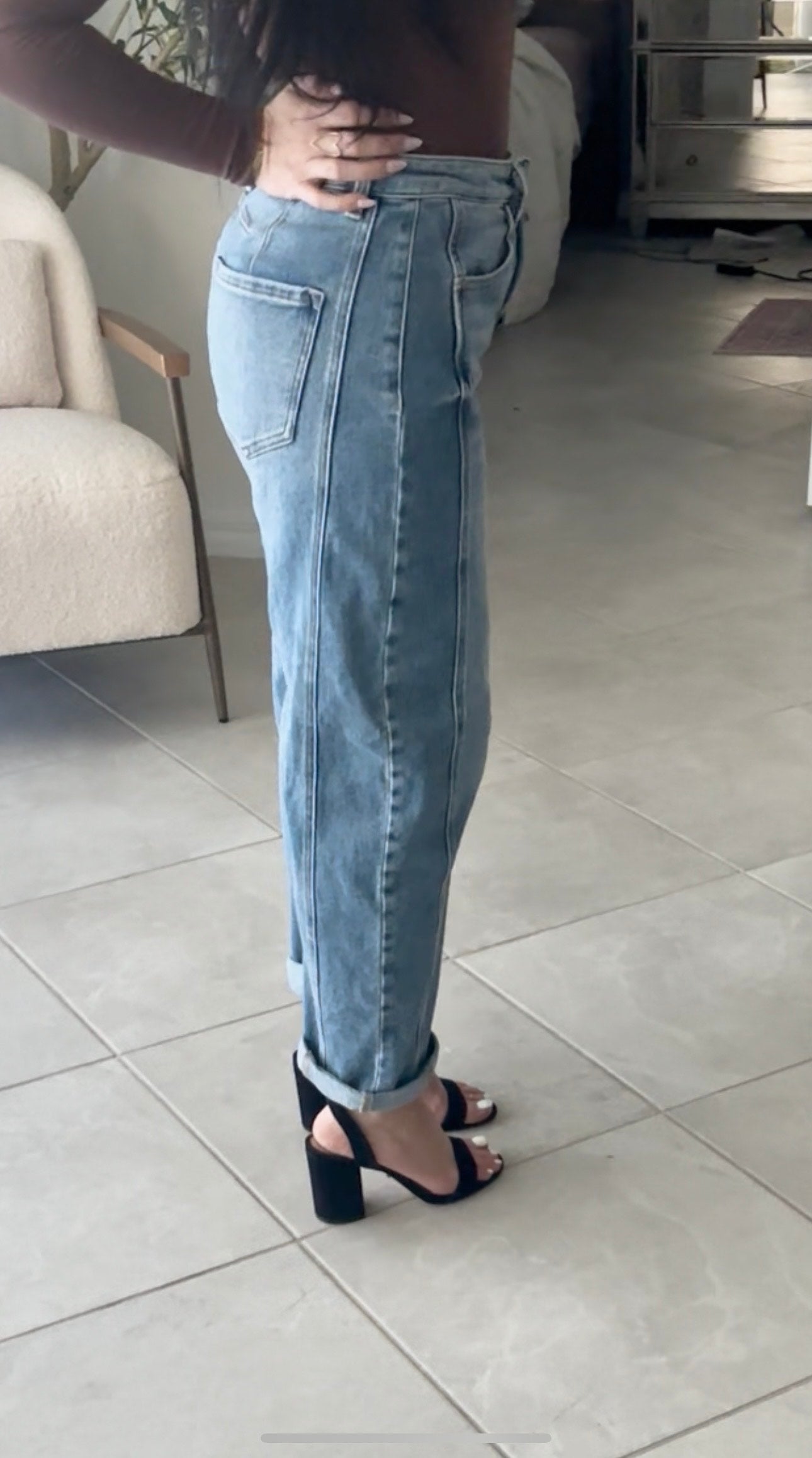 Risen Barrel Jeans Medium Wash