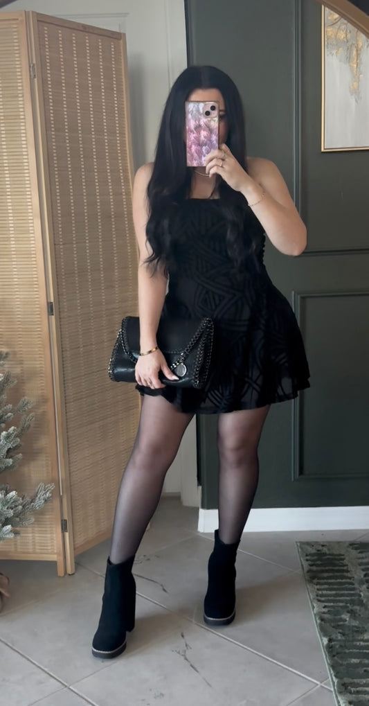 Velvet Burnout Tube Romper